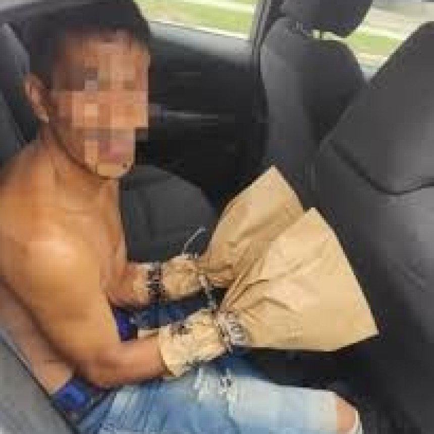 Aprehendido por robo a mano armada en La Bebida