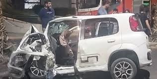 Fuerte accidente en el Parque de Mayo: un Uber termin&oacute; contra una palmera