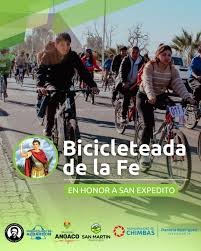 Chimbas, Albard&oacute;n, San Mart&iacute;n y Angaco se unen en la primera "Bicicleteada Regional de la Fe"
