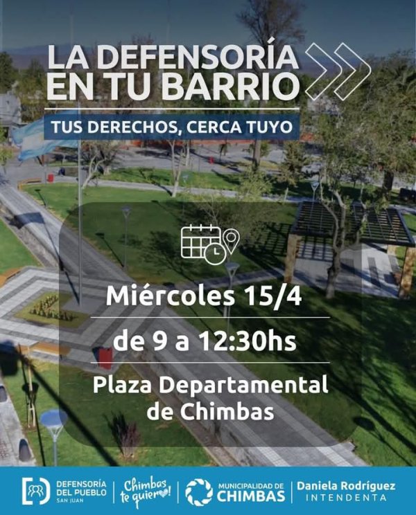 La Defensor&iacute;a del Pueblo llega a los barrios de Chimbas con asesoramiento gratuito
