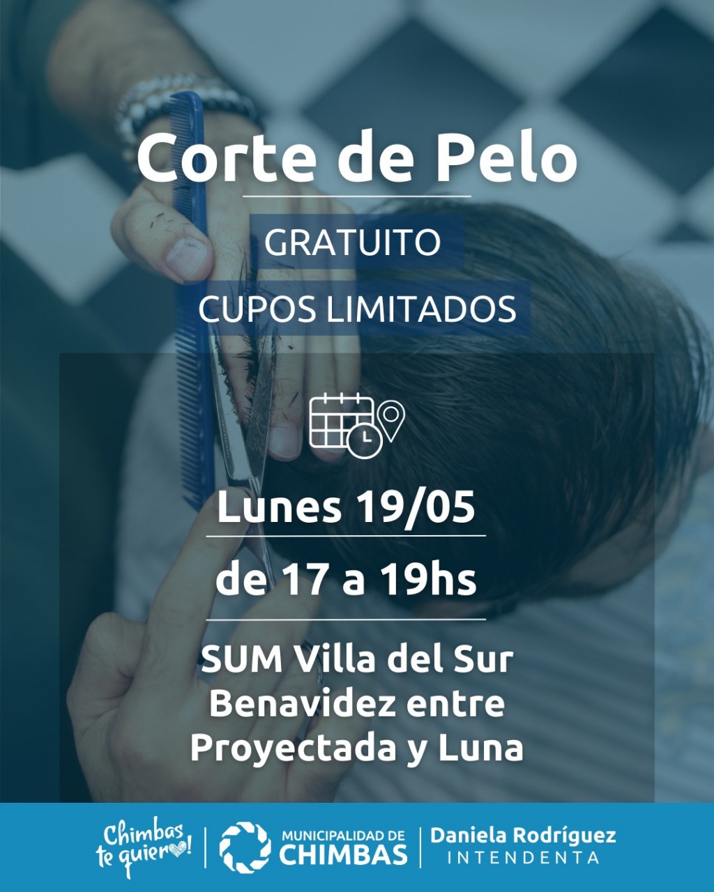 Cortes de pelo gratuitos en Chimbas: la Municipalidad llega al barrio Villa del Sur
