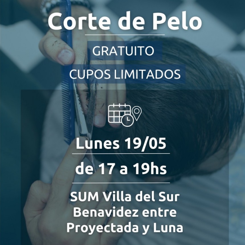 Cortes de pelo gratuitos en Chimbas: la Municipalidad llega al barrio Villa del Sur