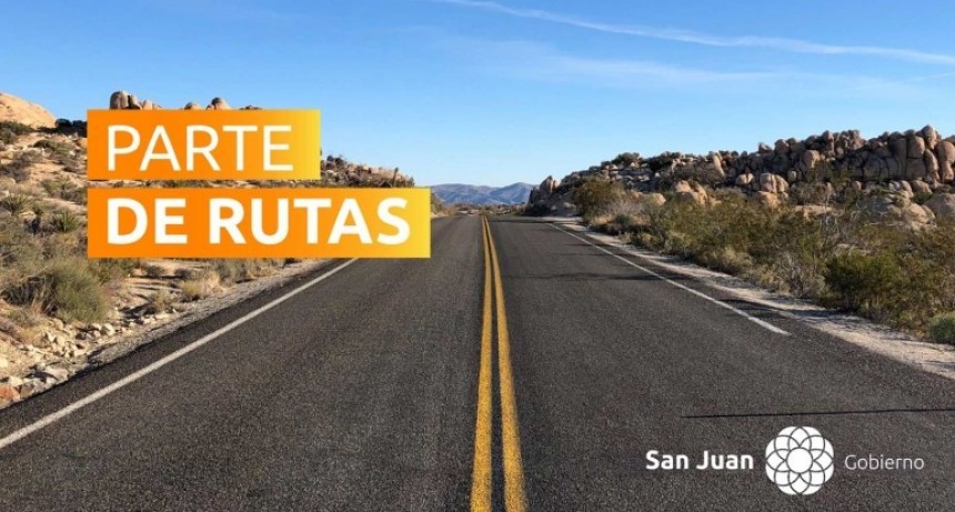 Estado de rutas en San Juan: todas las rutas provinciales están transitables con precaución