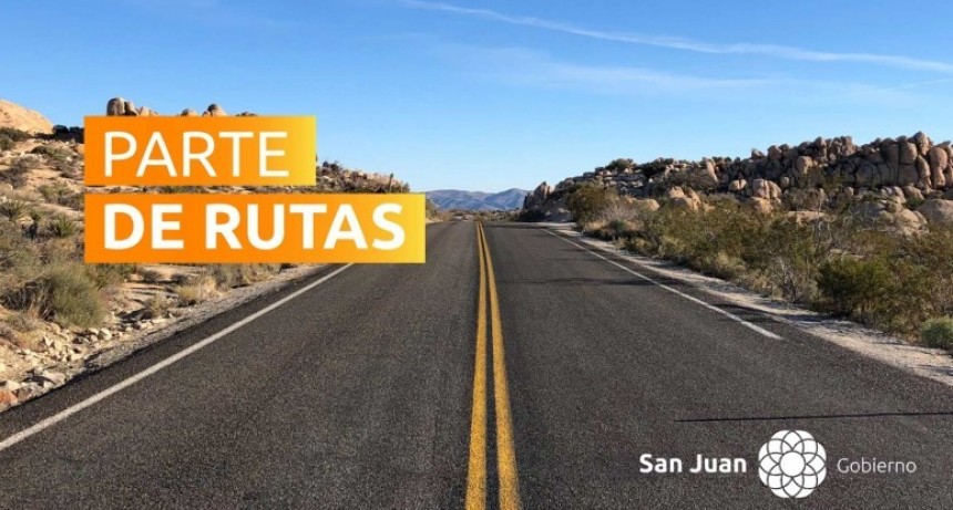 Estado de rutas provinciales en San Juan: Vialidad recomienda circular con precaución en zonas de trabajo y badenes