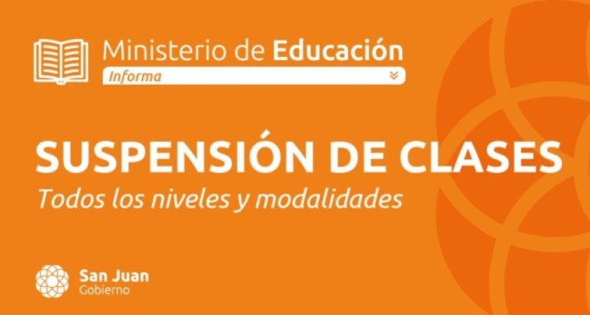 Se suspenden las clases en la provincia para turnos tarde, vespertino y noche por el viento Zonda