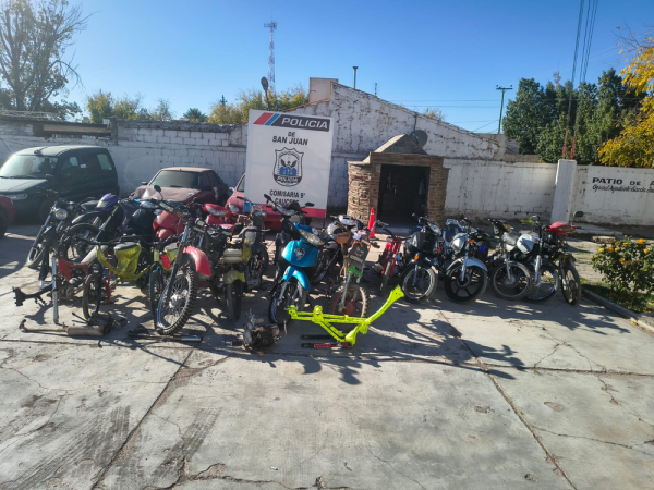 Desarticularon talleres clandestinos de motos en Caucete 