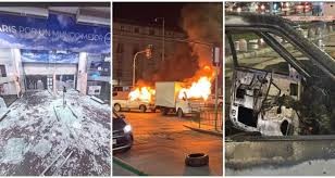 Robo y tiroteo en tienda París de Chile: un cliente herido y autos incendiados