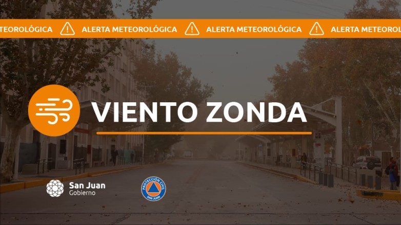 Alerta meteorol&oacute;gica por viento Zonda