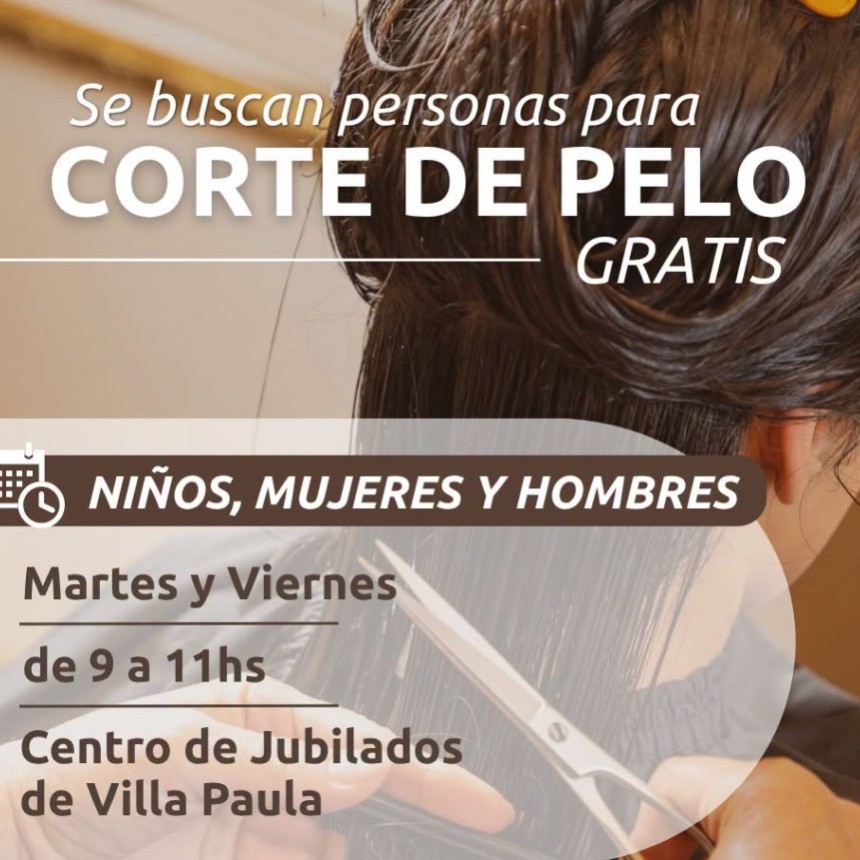 Cortes de pelo gratis en Villa Paula: los d&iacute;as, horarios y requisitos para aprovechar el beneficio