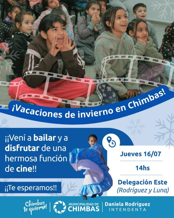 Vacaciones de Invierno en Chimbas: Cine y Baile para toda la familia