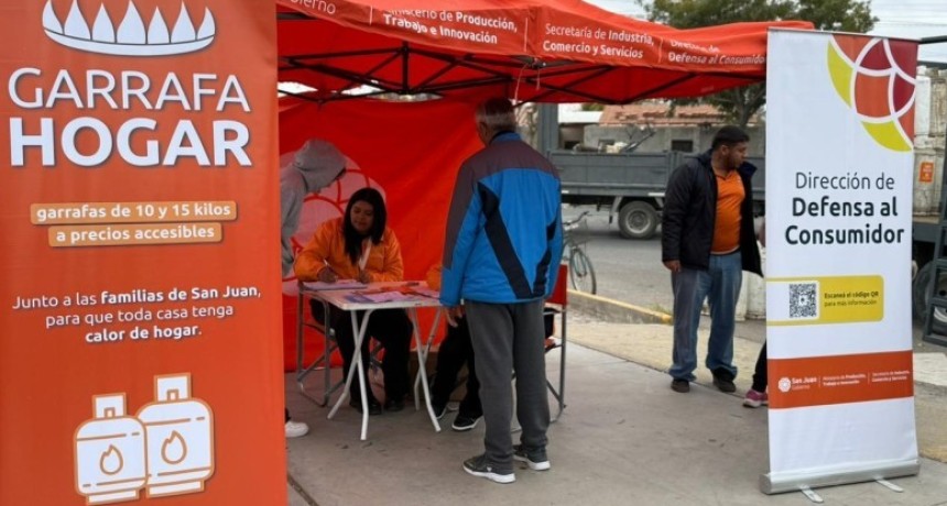Capital, Santa Luc&iacute;a, Rivadavia, Caucete y Pocito recibir&aacute;n a Garrafa Hogar