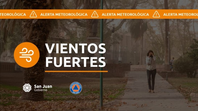 Alerta meteorológica N° 47/25 - Vientos fuertes