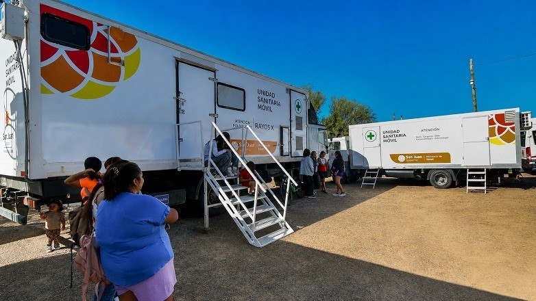 Las Unidades Sanitarias M&oacute;viles despliegan un operativo integral de salud en Pocito