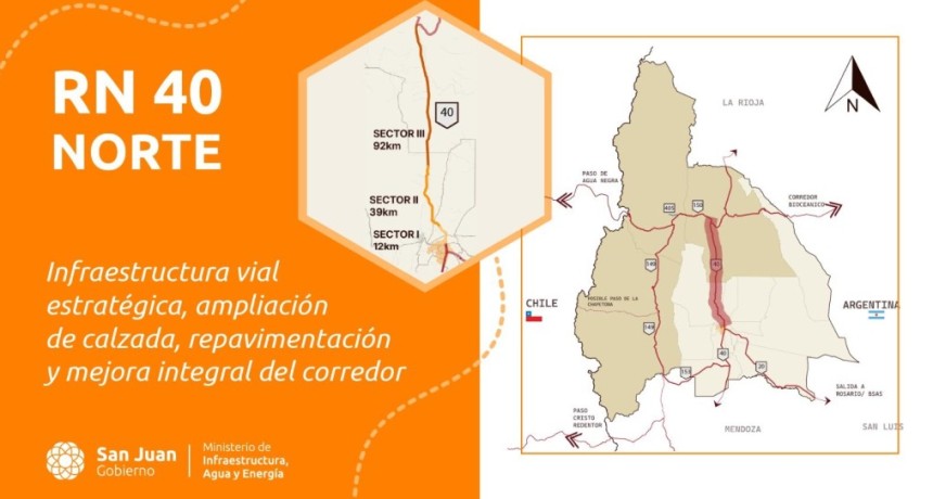 Así será la obra de la Ruta 40 Norte que transformará la conexión de varios departamentos sanjuaninos