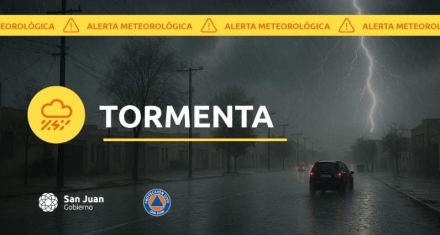 Alerta meteorol&oacute;gica por tormenta y nevada en San Juan