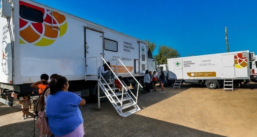 Las Unidades Sanitarias M&oacute;viles despliegan un operativo integral de salud en Pocito