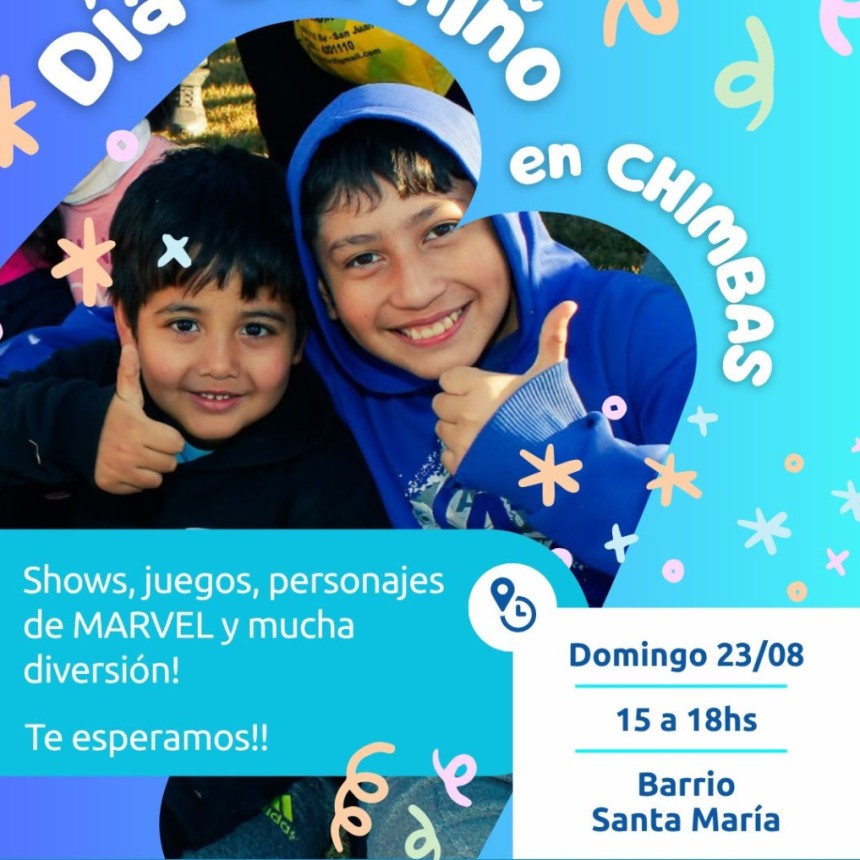 Chimbas palpita el cierre de los festejos por el Día del Niño con una gran jornada en el Parque