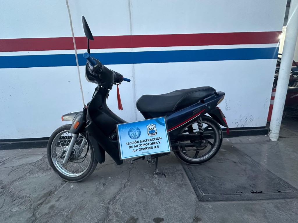 SECCI&Oacute;N SUSTRACCI&Oacute;N AUTOMOTORES Y AUTOPARTES- Secuestraron dos motos adulteradas en Rawson y Chimbas
