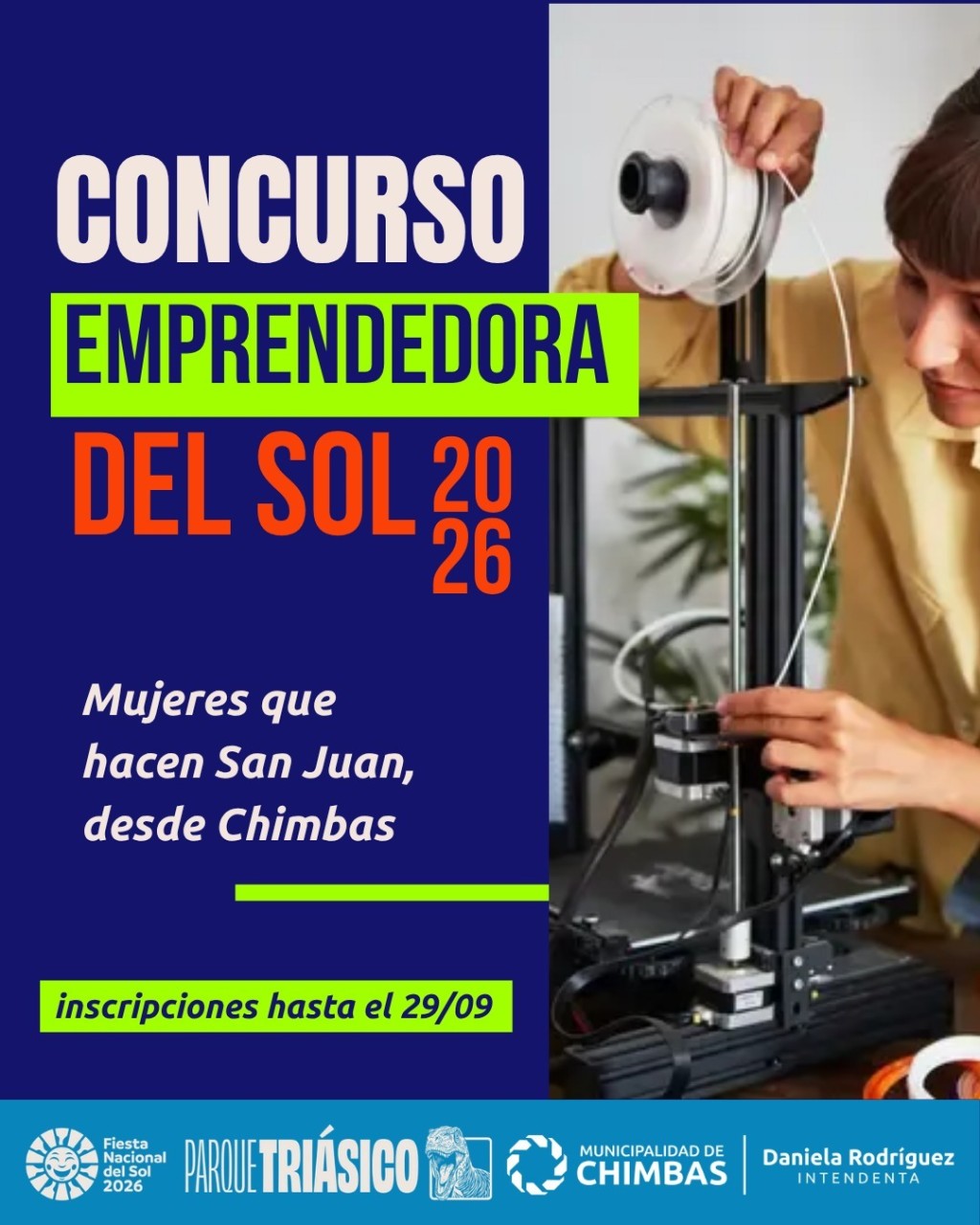 Lanzan la convocatoria "Emprendedora del Sol" en Chimbas para la Fiesta Nacional del Sol 2026