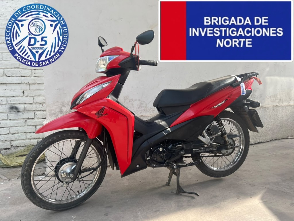 Chimbas: secuestraron una moto robada en Mendoza con pedido de captura vigente desde 2023
