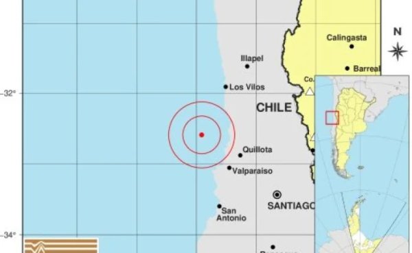fuerte sacudón en la costa de Valparaíso repercutió en todo el Gran Mendoza