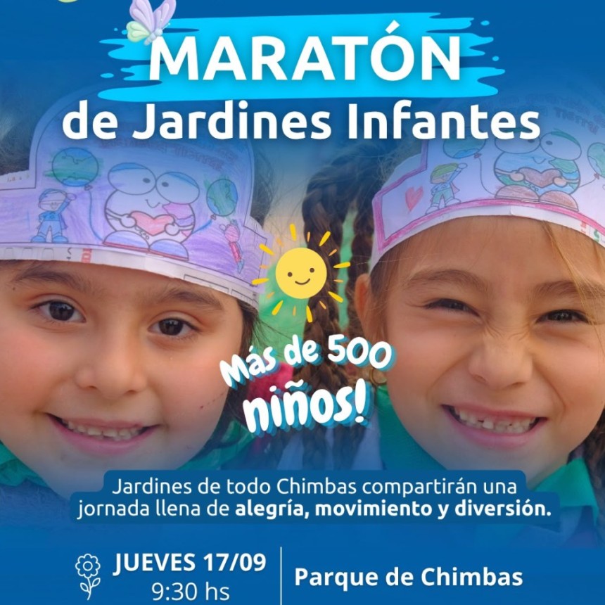 Más de 500 niños participarán de la Maratón de Jardines en el Parque de Chimbas