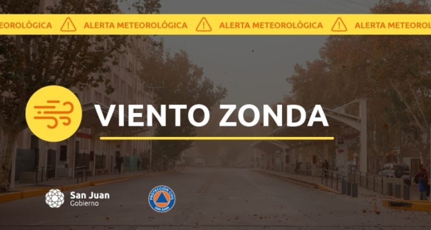 Alerta Meteorológica por Viento Zonda