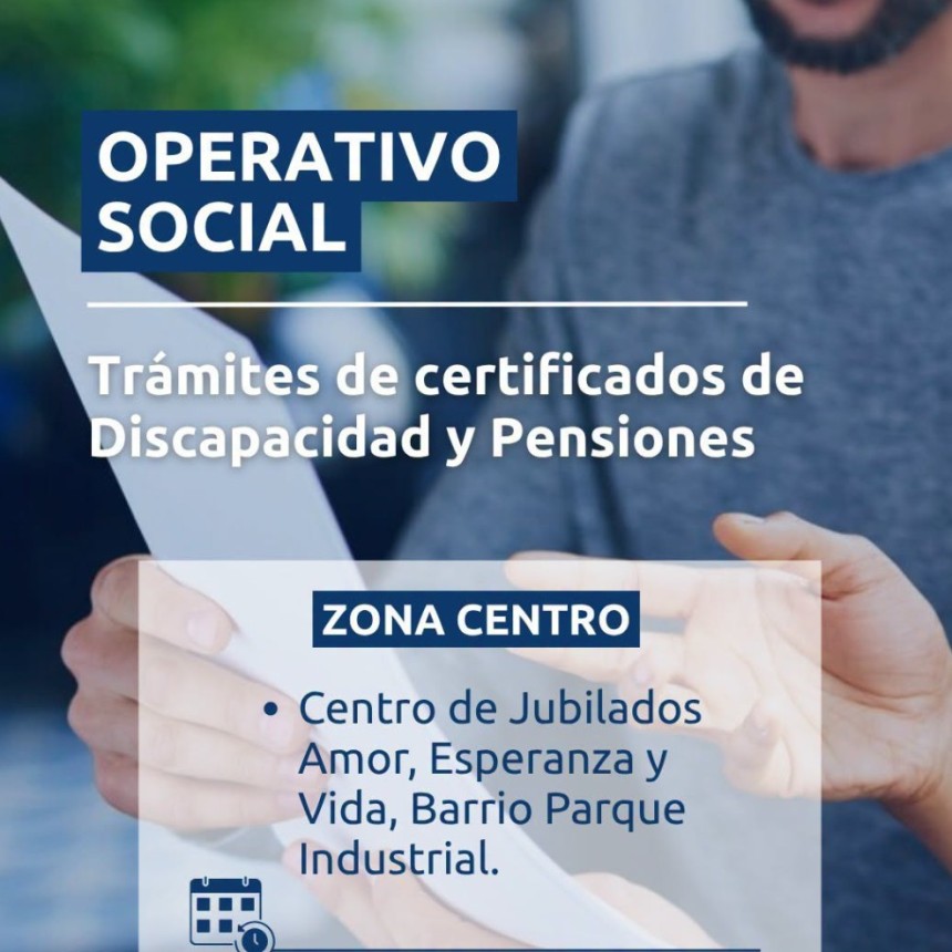Operativo social de atención para personas con discapacidad en Chimbas