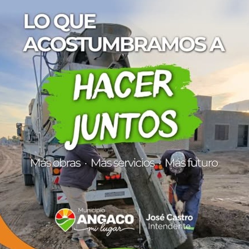 Avanzan las obras de infraestructura urbana y servicios esenciales en Angaco