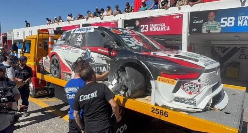 TC2000 en El Zonda: Henry Martin chocó en la práctica y su clasificación está en duda