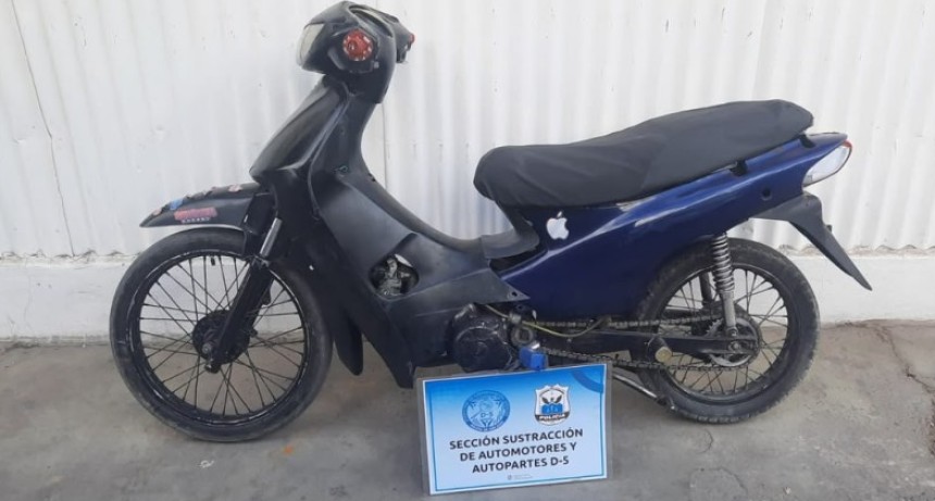 Pocito: la Polic&iacute;a secuestr&oacute; una moto que circulaba sin patente y con el cuadro adulterado